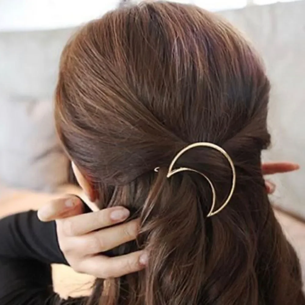 Hair pin Electroplated Alloy half moon